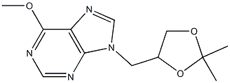 9-[(2,2-dimethyl-1,3-dioxolan-4-yl)methyl]-6-methoxy-9H-purine 구조식 이미지