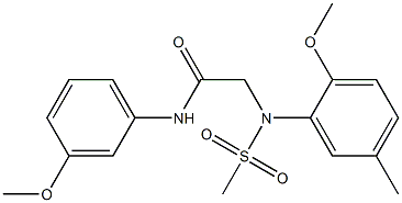 2-[2-methoxy-5-methyl(methylsulfonyl)anilino]-N-(3-methoxyphenyl)acetamide 구조식 이미지