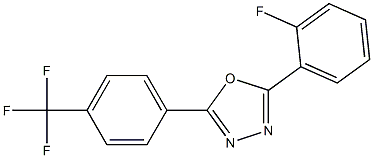 2-(2-fluorophenyl)-5-[4-(trifluoromethyl)phenyl]-1,3,4-oxadiazole 구조식 이미지