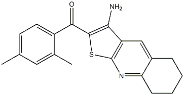 (3-amino-5,6,7,8-tetrahydrothieno[2,3-b]quinolin-2-yl)(2,4-dimethylphenyl)methanone Structure