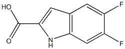 5,6-difluoroindole-2-carboxylic acid 구조식 이미지