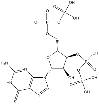 6-thioguanosine-3',5'-(bis)pyrophosphate Structure