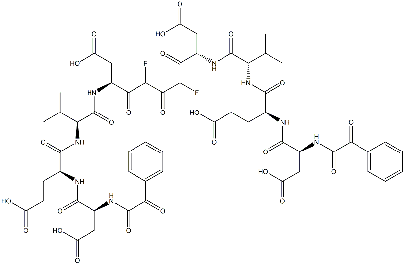 benzoylcarbonyl-aspartyl-glutamyl-valyl-aspartyl-fluoromethyl ketone 구조식 이미지