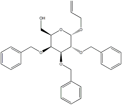 Allyl 2,3,4-tri-O-benzyl-a-D-galactopyranoside Structure