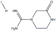 3-OXO-PIPERAZINE-1-CARBOXAMIDINE HYDROIODIDE 구조식 이미지