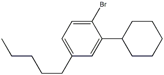 4-trans-n-Pentylcyclohexylbromobenzene Structure