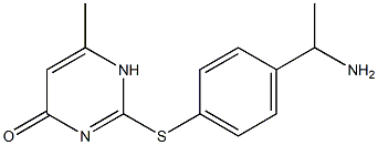 2-{[4-(1-aminoethyl)phenyl]sulfanyl}-6-methyl-1,4-dihydropyrimidin-4-one Structure