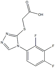 2-{[4-(2,3,4-trifluorophenyl)-4H-1,2,4-triazol-3-yl]sulfanyl}acetic acid 구조식 이미지