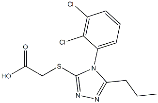 2-{[4-(2,3-dichlorophenyl)-5-propyl-4H-1,2,4-triazol-3-yl]sulfanyl}acetic acid 구조식 이미지