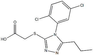 2-{[4-(2,5-dichlorophenyl)-5-propyl-4H-1,2,4-triazol-3-yl]sulfanyl}acetic acid 구조식 이미지