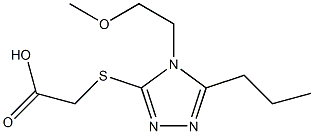 2-{[4-(2-methoxyethyl)-5-propyl-4H-1,2,4-triazol-3-yl]sulfanyl}acetic acid 구조식 이미지