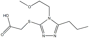 2-{[4-(2-methoxyethyl)-5-propyl-4H-1,2,4-triazol-3-yl]sulfanyl}acetic acid Structure