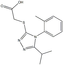 2-{[4-(2-methylphenyl)-5-(propan-2-yl)-4H-1,2,4-triazol-3-yl]sulfanyl}acetic acid Structure