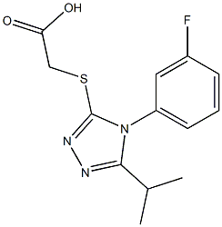 2-{[4-(3-fluorophenyl)-5-(propan-2-yl)-4H-1,2,4-triazol-3-yl]sulfanyl}acetic acid Structure