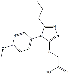 2-{[4-(6-methoxypyridin-3-yl)-5-propyl-4H-1,2,4-triazol-3-yl]sulfanyl}acetic acid Structure