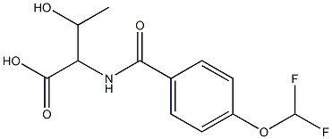 2-{[4-(difluoromethoxy)phenyl]formamido}-3-hydroxybutanoic acid Structure