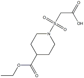 2-{[4-(ethoxycarbonyl)piperidine-1-]sulfonyl}acetic acid 구조식 이미지