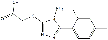2-{[4-amino-5-(2,4-dimethylphenyl)-4H-1,2,4-triazol-3-yl]sulfanyl}acetic acid Structure