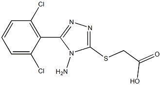 2-{[4-amino-5-(2,6-dichlorophenyl)-4H-1,2,4-triazol-3-yl]sulfanyl}acetic acid 구조식 이미지