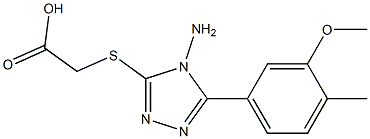2-{[4-amino-5-(3-methoxy-4-methylphenyl)-4H-1,2,4-triazol-3-yl]sulfanyl}acetic acid 구조식 이미지