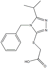 2-{[4-benzyl-5-(propan-2-yl)-4H-1,2,4-triazol-3-yl]sulfanyl}acetic acid 구조식 이미지