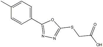 2-{[5-(4-methylphenyl)-1,3,4-oxadiazol-2-yl]sulfanyl}acetic acid Structure