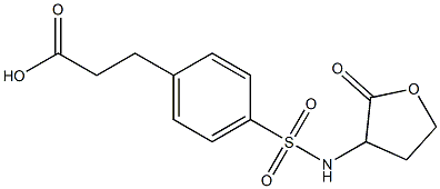 3-{4-[(2-oxooxolan-3-yl)sulfamoyl]phenyl}propanoic acid Structure