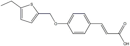 3-{4-[(5-ethylthiophen-2-yl)methoxy]phenyl}prop-2-enoic acid Structure