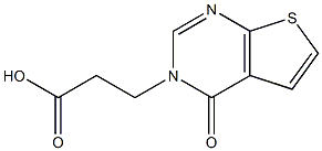 3-{4-oxo-3H,4H-thieno[2,3-d]pyrimidin-3-yl}propanoic acid 구조식 이미지