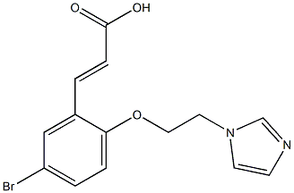 3-{5-bromo-2-[2-(1H-imidazol-1-yl)ethoxy]phenyl}prop-2-enoic acid 구조식 이미지
