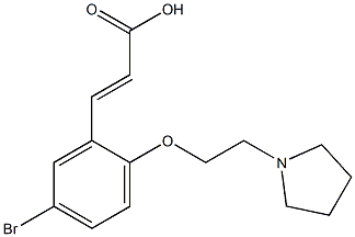 3-{5-bromo-2-[2-(pyrrolidin-1-yl)ethoxy]phenyl}prop-2-enoic acid Structure