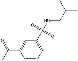 3-acetyl-N-(2-methylpropyl)benzene-1-sulfonamide Structure