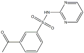 3-acetyl-N-(pyrimidin-2-yl)benzene-1-sulfonamide 구조식 이미지