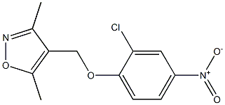 Isoxazole,  4-[(2-chloro-4-nitrophenoxy)methyl]-3,5-dimethyl- 구조식 이미지