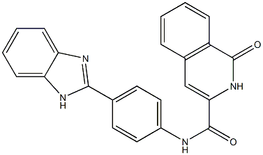 3-Isoquinolinecarboxamide,  N-[4-(1H-benzimidazol-2-yl)phenyl]-1,2-dihydro-1-oxo- Structure