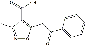 4-Isoxazolecarboxylic  acid,  3-methyl-5-(2-oxo-2-phenylethyl)- Structure