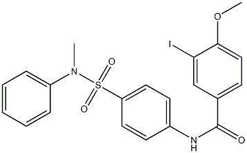 3-iodo-4-methoxy-N-{4-[(methylanilino)sulfonyl]phenyl}benzamide Structure