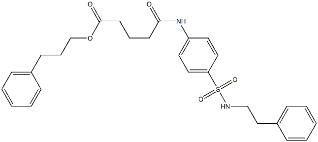 3-phenylpropyl 5-oxo-5-{4-[(phenethylamino)sulfonyl]anilino}pentanoate 구조식 이미지