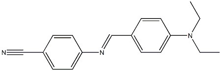 4-({(E)-[4-(diethylamino)phenyl]methylidene}amino)benzonitrile 구조식 이미지