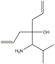 4-(1-amino-2-methylpropyl)-1,6-heptadien-4-ol Structure