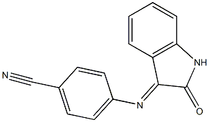 4-[(2-oxo-1,2-dihydro-3H-indol-3-ylidene)amino]benzonitrile Structure