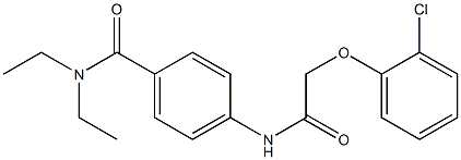 4-{[2-(2-chlorophenoxy)acetyl]amino}-N,N-diethylbenzamide Structure