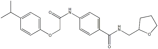 4-{[2-(4-isopropylphenoxy)acetyl]amino}-N-(tetrahydro-2-furanylmethyl)benzamide 구조식 이미지