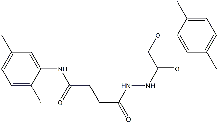 4-{2-[2-(2,5-dimethylphenoxy)acetyl]hydrazino}-N-(2,5-dimethylphenyl)-4-oxobutanamide Structure