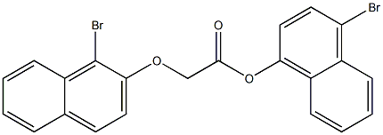 4-bromo-1-naphthyl 2-[(1-bromo-2-naphthyl)oxy]acetate Structure