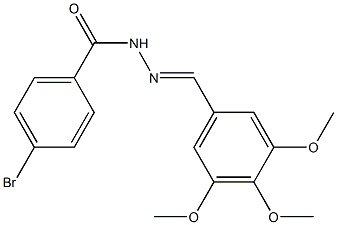 4-bromo-N'-[(E)-(3,4,5-trimethoxyphenyl)methylidene]benzohydrazide Structure