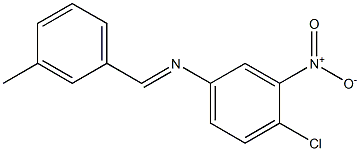 N-(4-chloro-3-nitrophenyl)-N-[(E)-(3-methylphenyl)methylidene]amine Structure