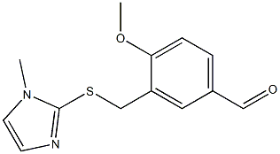 4-methoxy-3-{[(1-methyl-1H-imidazol-2-yl)sulfanyl]methyl}benzaldehyde 구조식 이미지