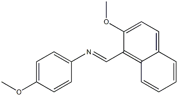 N-[(E)-(2-methoxy-1-naphthyl)methylidene]-N-(4-methoxyphenyl)amine Structure