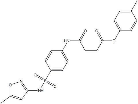 4-methylphenyl 4-(4-{[(5-methyl-3-isoxazolyl)amino]sulfonyl}anilino)-4-oxobutanoate 구조식 이미지
